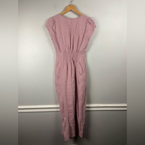 Free people New In Town Midi Dress in Dusty Pink size small - Picture 7 of 8